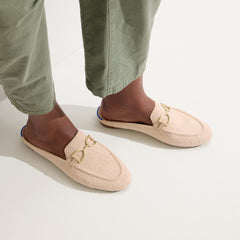 The Double Bit Loafer Mule - Bunny Bouclé