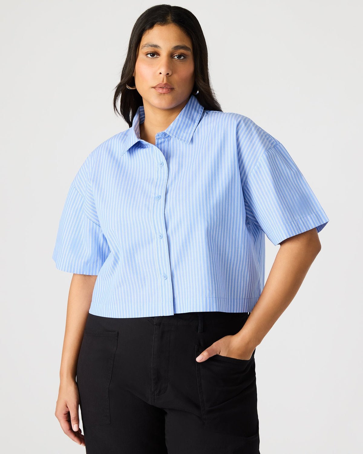 TULA TOP BLUE/WHITE