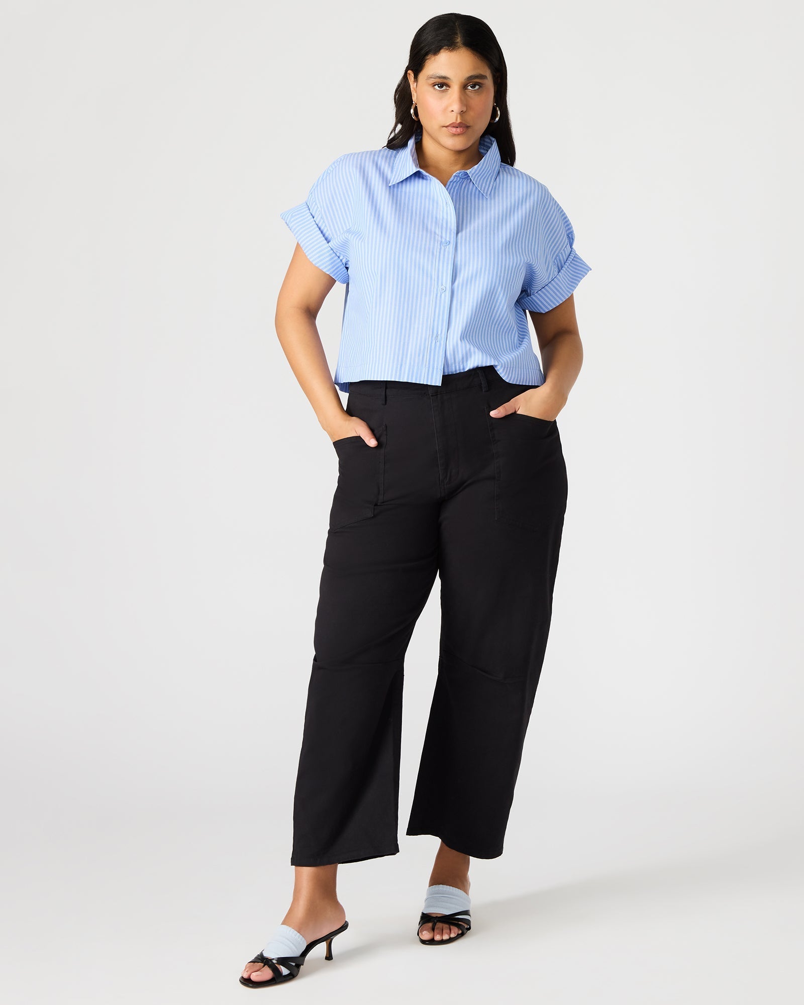 TULA TOP BLUE/WHITE