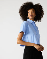 TULA TOP BLUE/WHITE
