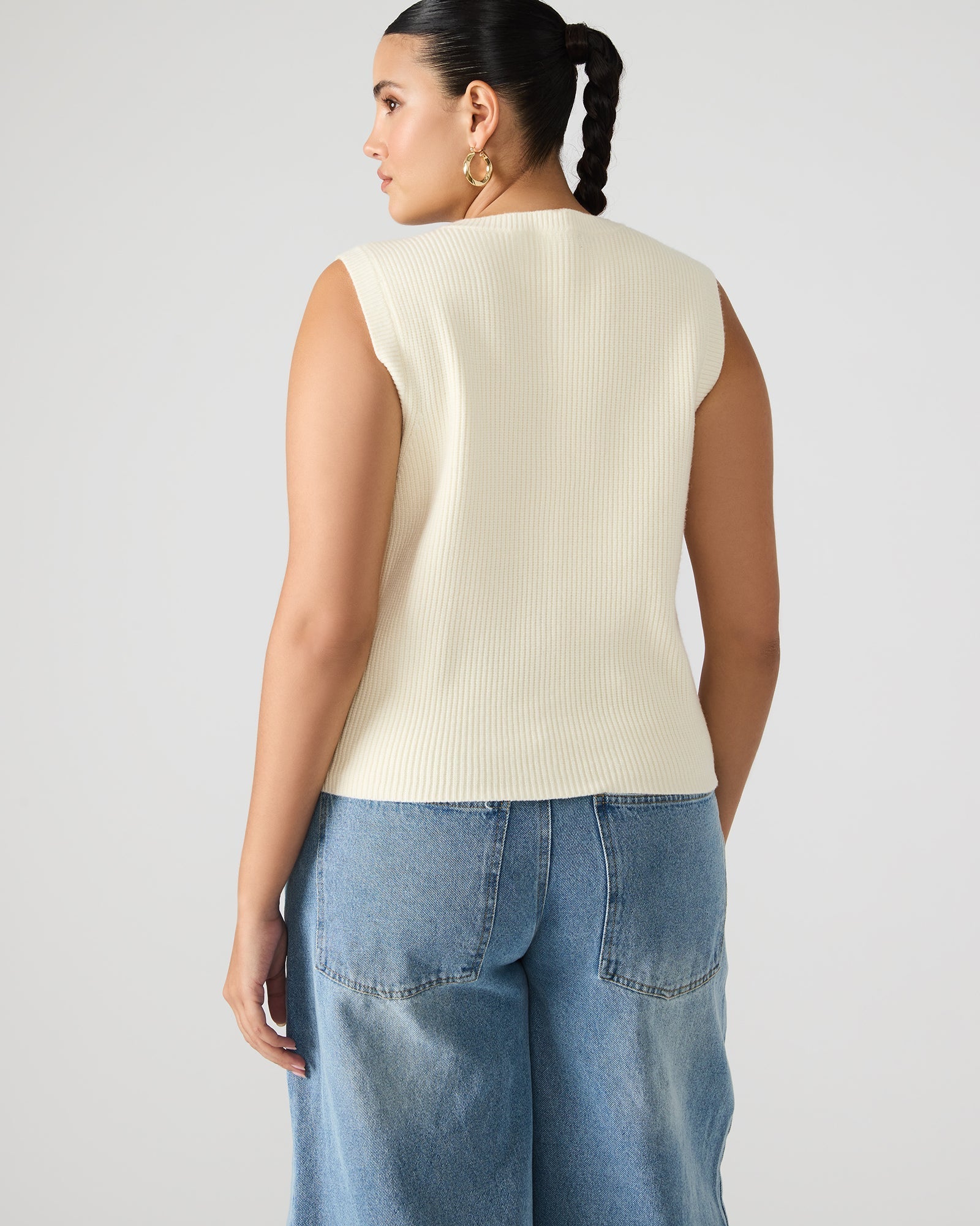 ALIYA SWEATER VEST CREAM