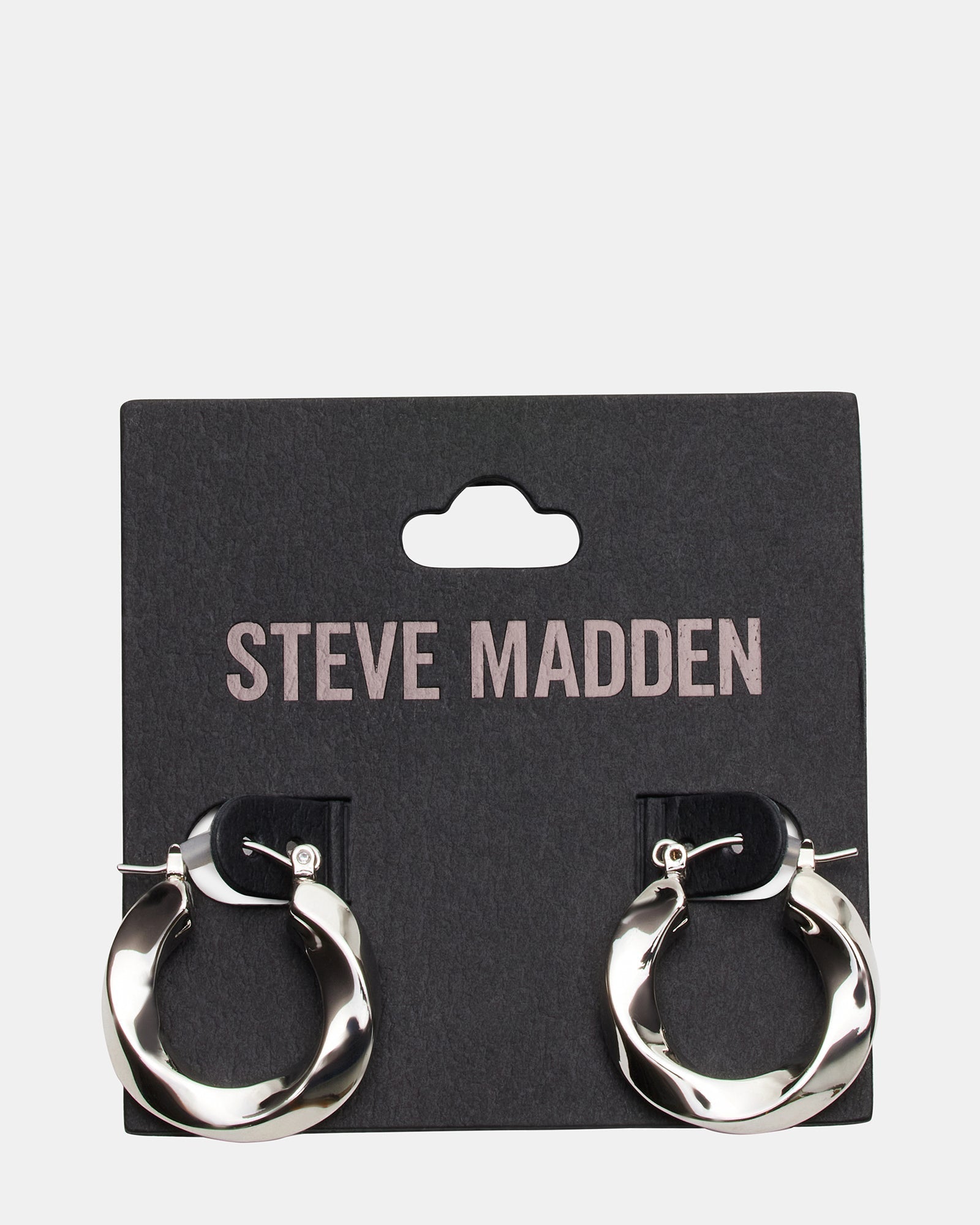 SMALL TWISTED HOOPS SILVER