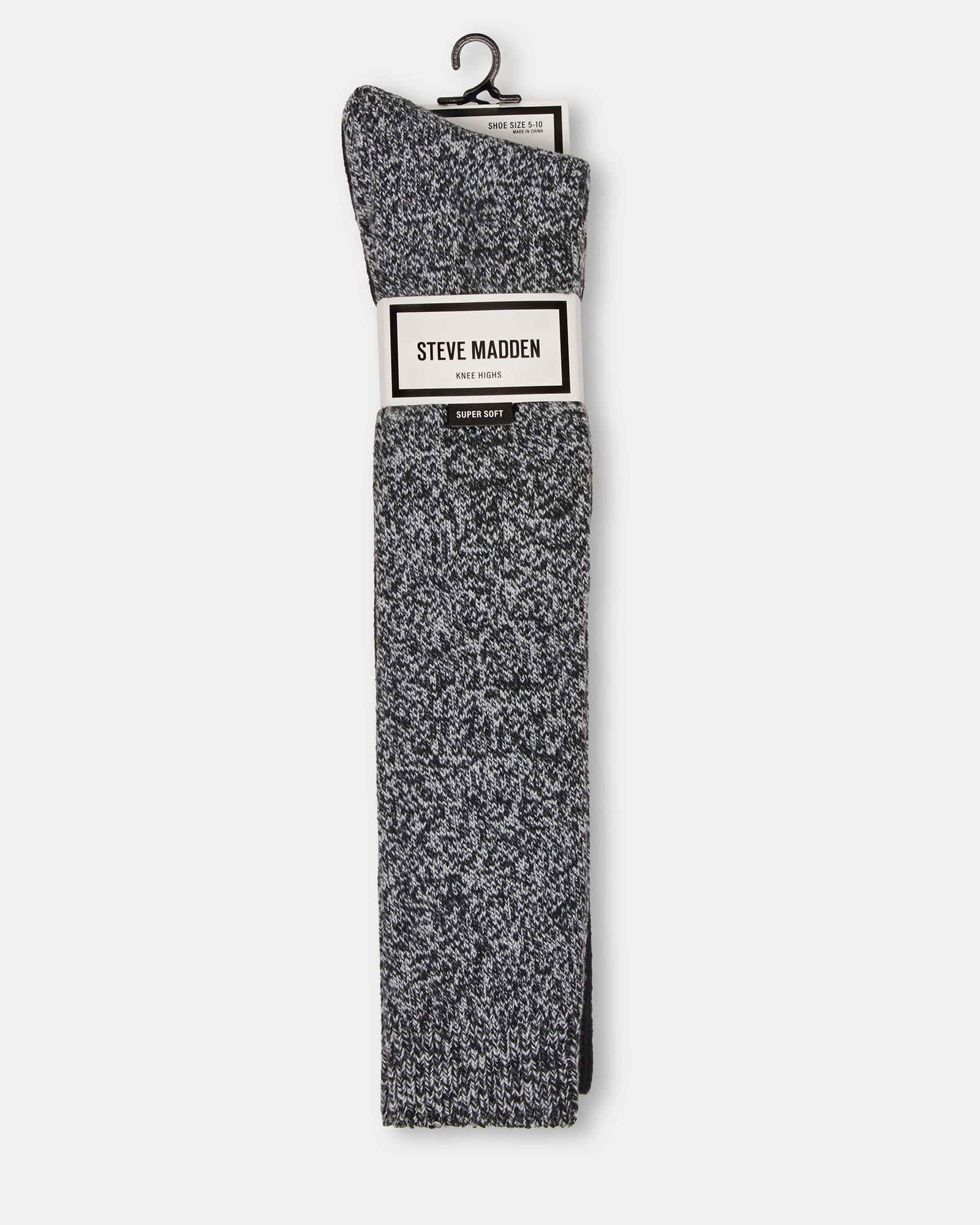 FALL 2 PACK MARLED KNEE HIGH SOCKS BLACK