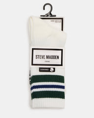 WYNN 2 PACK STRIPE ATHLEISURE SOCKS EGRET